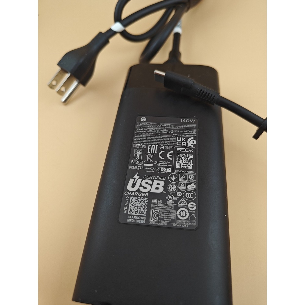 Genuine HP Spectre 2-in-1 140W USB-C Charger 28V 5A Fast Power Adapter Laptop